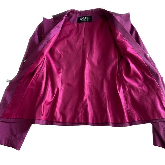 Pink Glitter Suit with Embroidered Skirt - Picture 6 of 16